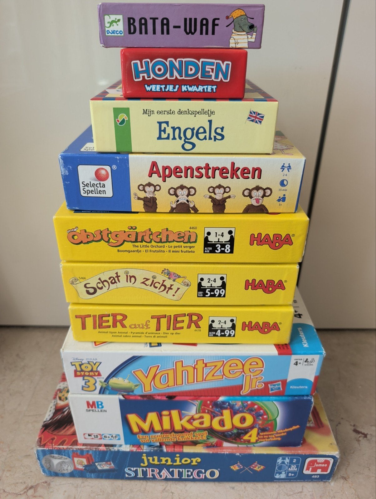 Diverse kinderspellen: Haba, Hasbro, Selecta en meer!, Ophalen of Verzenden, Gebruikt, Haba, Hasbro, Selecta, MB Spellen, Djeco