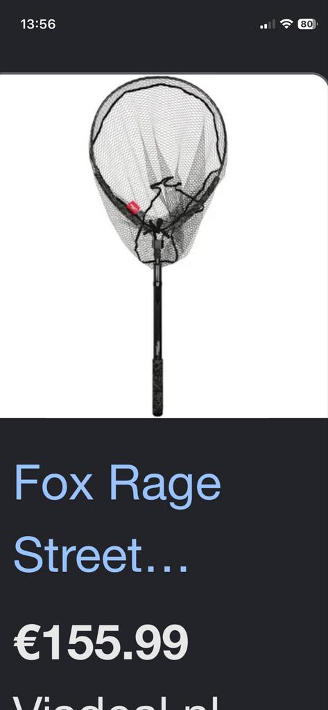 Fox Rage Street Fighter Carbon Schepnet, Ophalen of Verzenden, Gebruikt, Net of Fuik