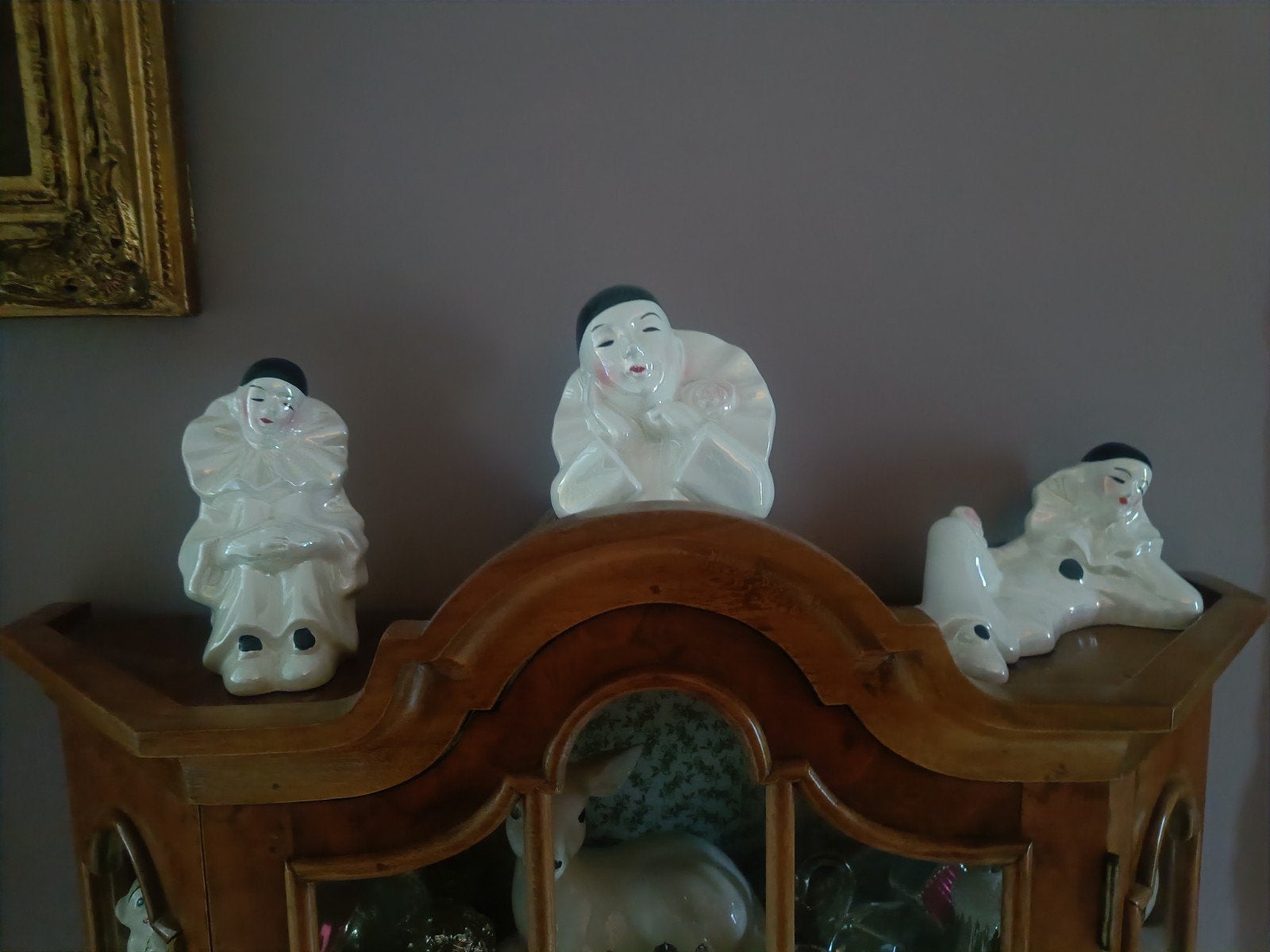 Setje Pierrot beeldjes, Ophalen of Verzenden, Gebruikt, Mens