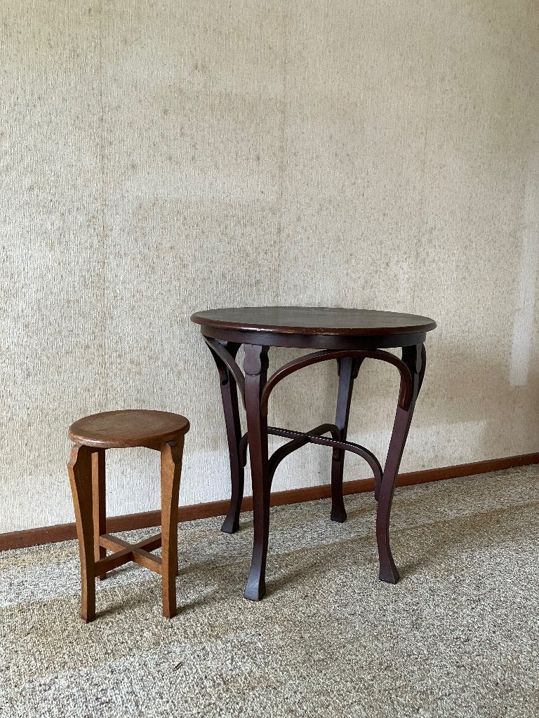 Tafeltje, Huis en Inrichting, Tafels | Bijzettafels, Minder dan 55 cm, Gebruikt, Rond, Hout