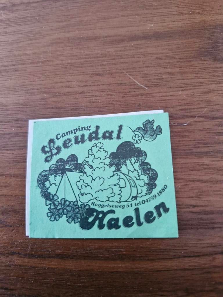 7338 Vintage  Sticker  Camping Leudal Haelen, Ophalen of Verzenden, Gebruikt