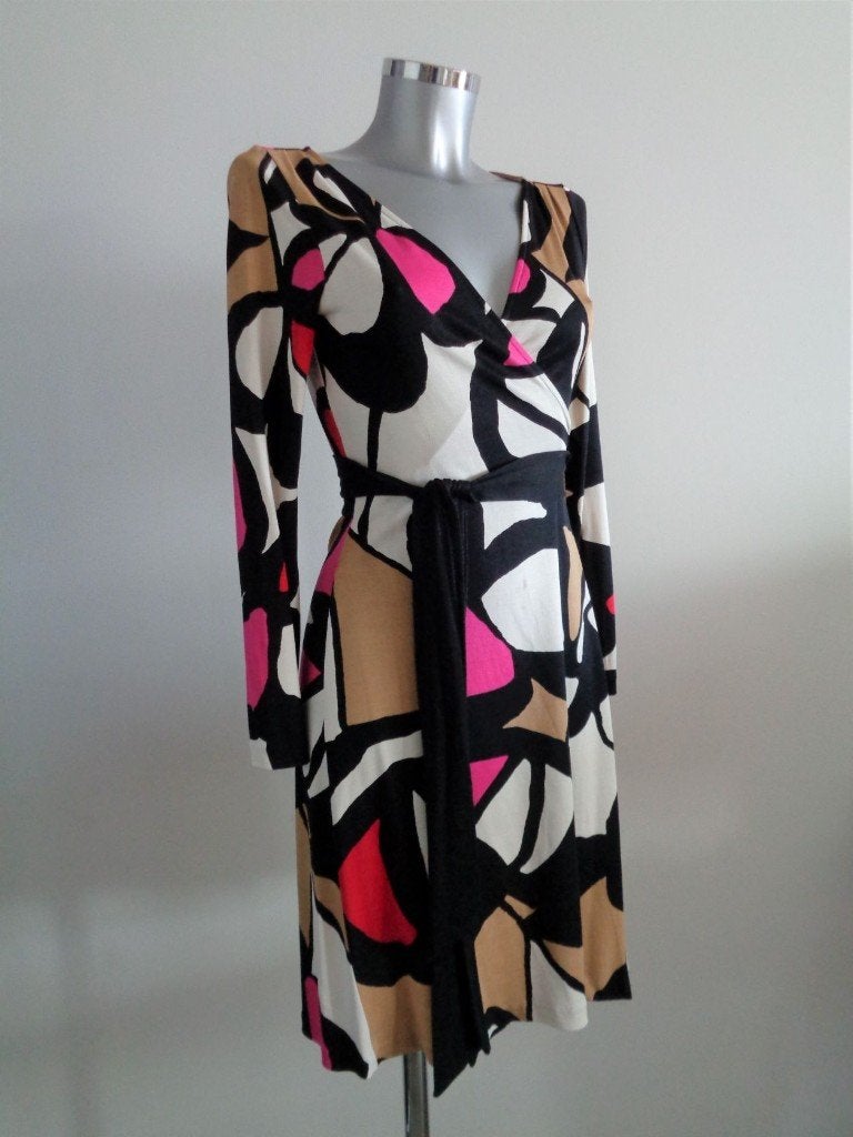 Diane von Furstenberg wrap dress, origineel, US8-36/38, Kleding | Dames, Verzenden, Zo goed als nieuw, Maat 38/40 (M)