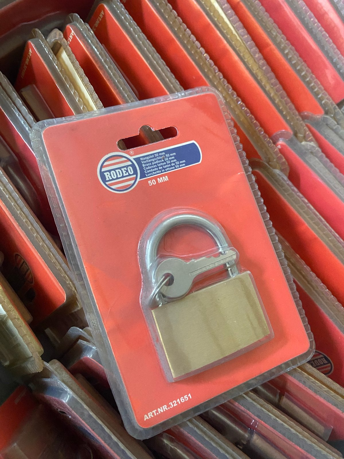 Partij 100x Nieuwe Rodeo Hangsloten 50mm met Sleutels, Onbekend, Nieuw, Ophalen of Verzenden, Onbekend