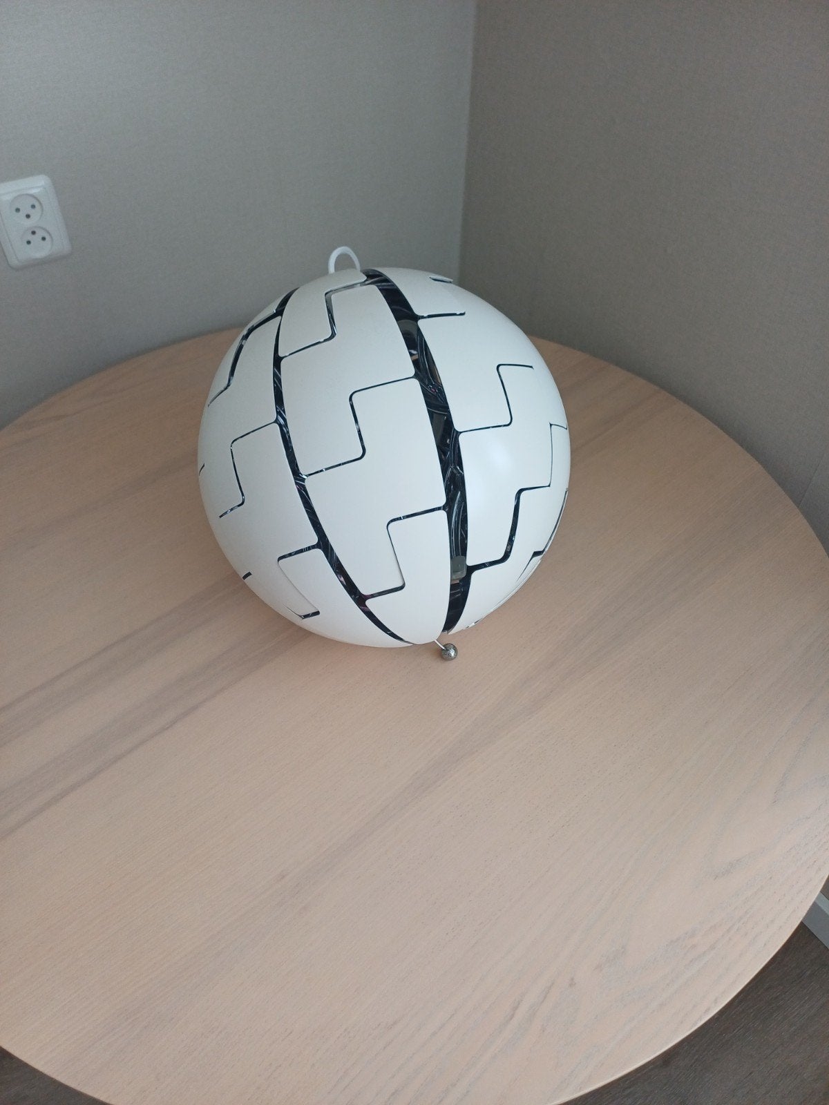 IKEA PS 2014 Hanglamp - Wit/Zilver, 52 cm, Ophalen, Kunststof, E27 (groot), Zo goed als nieuw