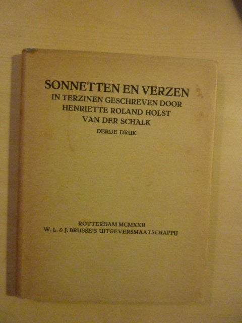 H. Roland Horst vd Schalk - Sonnetten en verzen, Boeken, Verzenden, Gelezen