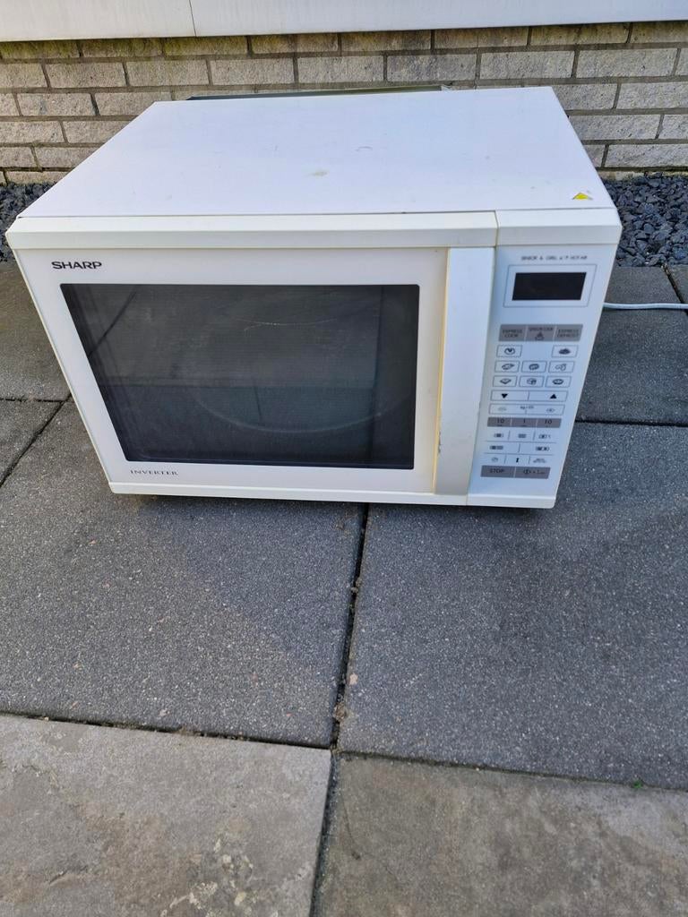 Sharp R971(W)W Inverter Combimagnetron, Ophalen, Combimagnetron, Gebruikt, Grill