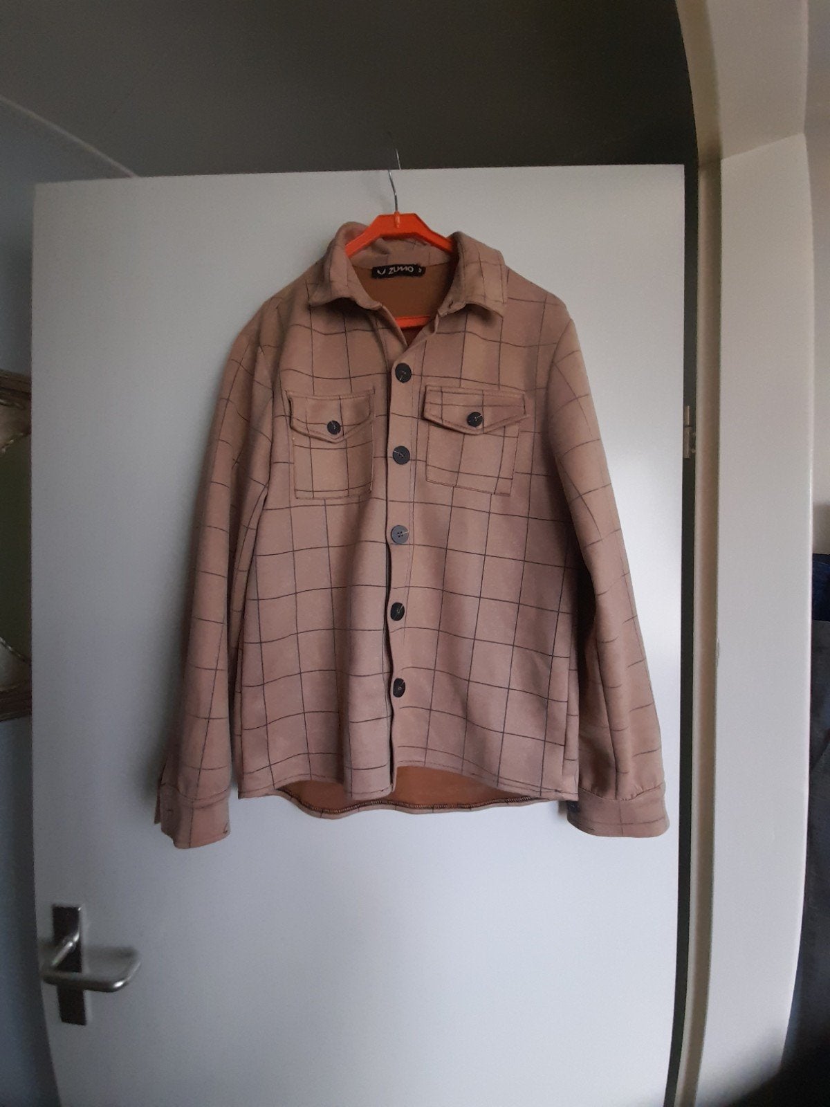 Heren overhemd jas geruit mt L, Ophalen of Verzenden, Zo goed als nieuw, Meerkleurig, Halswijdte 41/42 (L)