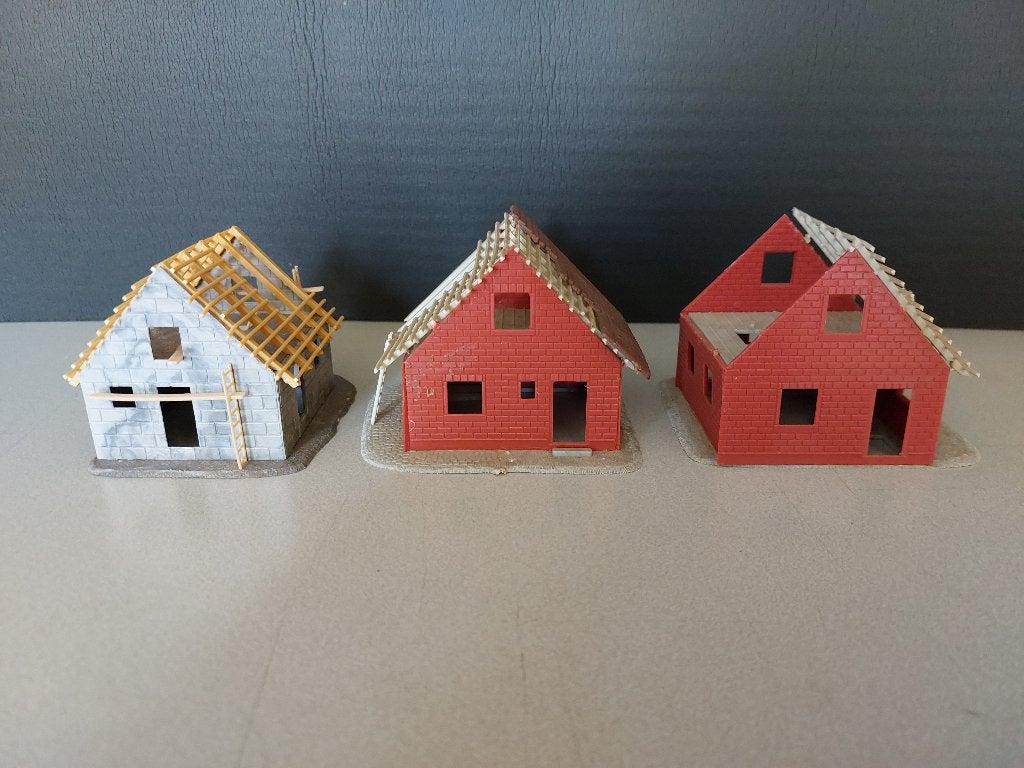 Lot H0 huisjes voor bij de treinbaan div. merken, Overige merken, Gebruikt, Gelijkstroom of Wisselstroom, Brug, Tunnel of Gebouw