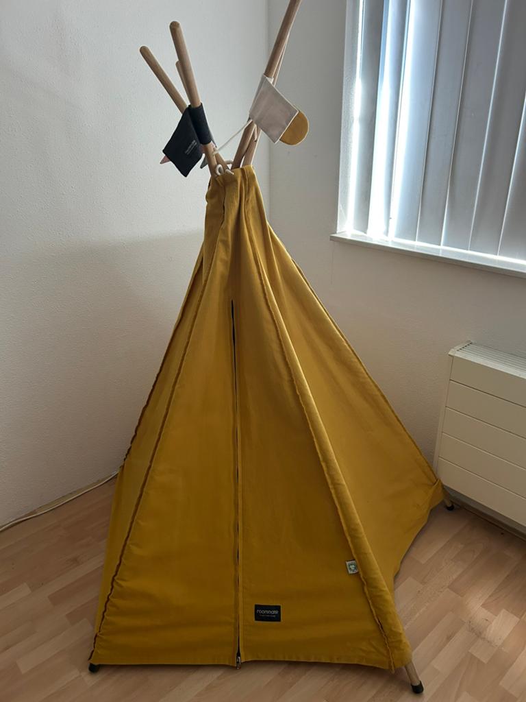 Roommate Hippie Tipi Tent okergeel, Ophalen, Zo goed als nieuw