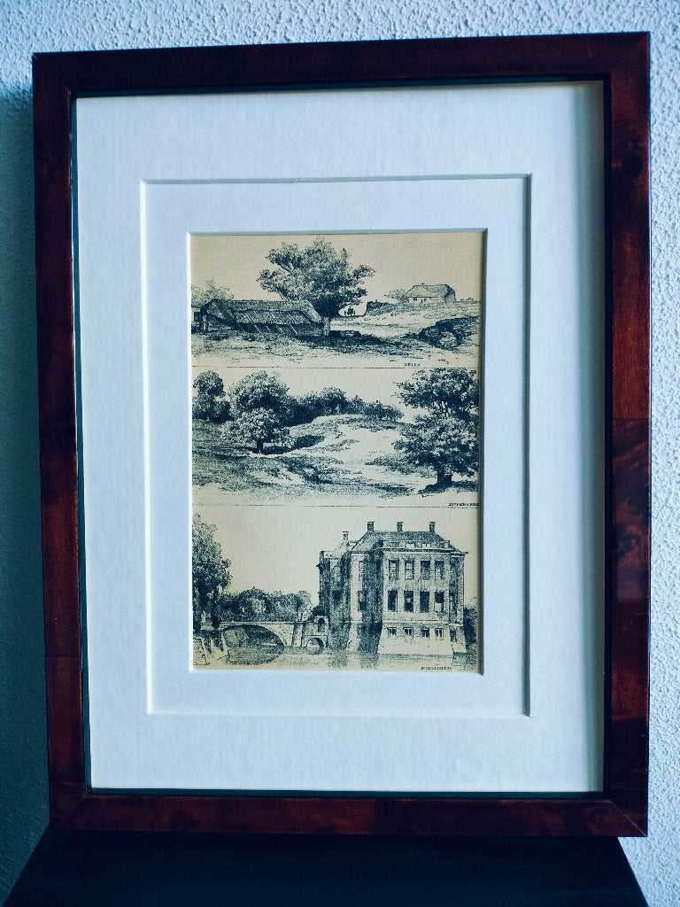 Craandijk Litho Arnhem Deelen Zijpenberg Middachten 1880 (50, Ophalen of Verzenden