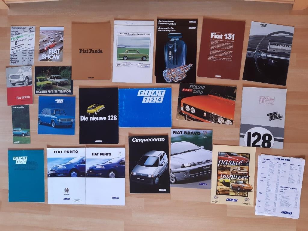 autofolder Fiat Panda, 124, 128, 131, ..., Ophalen of Verzenden, Zo goed als nieuw, Overige merken