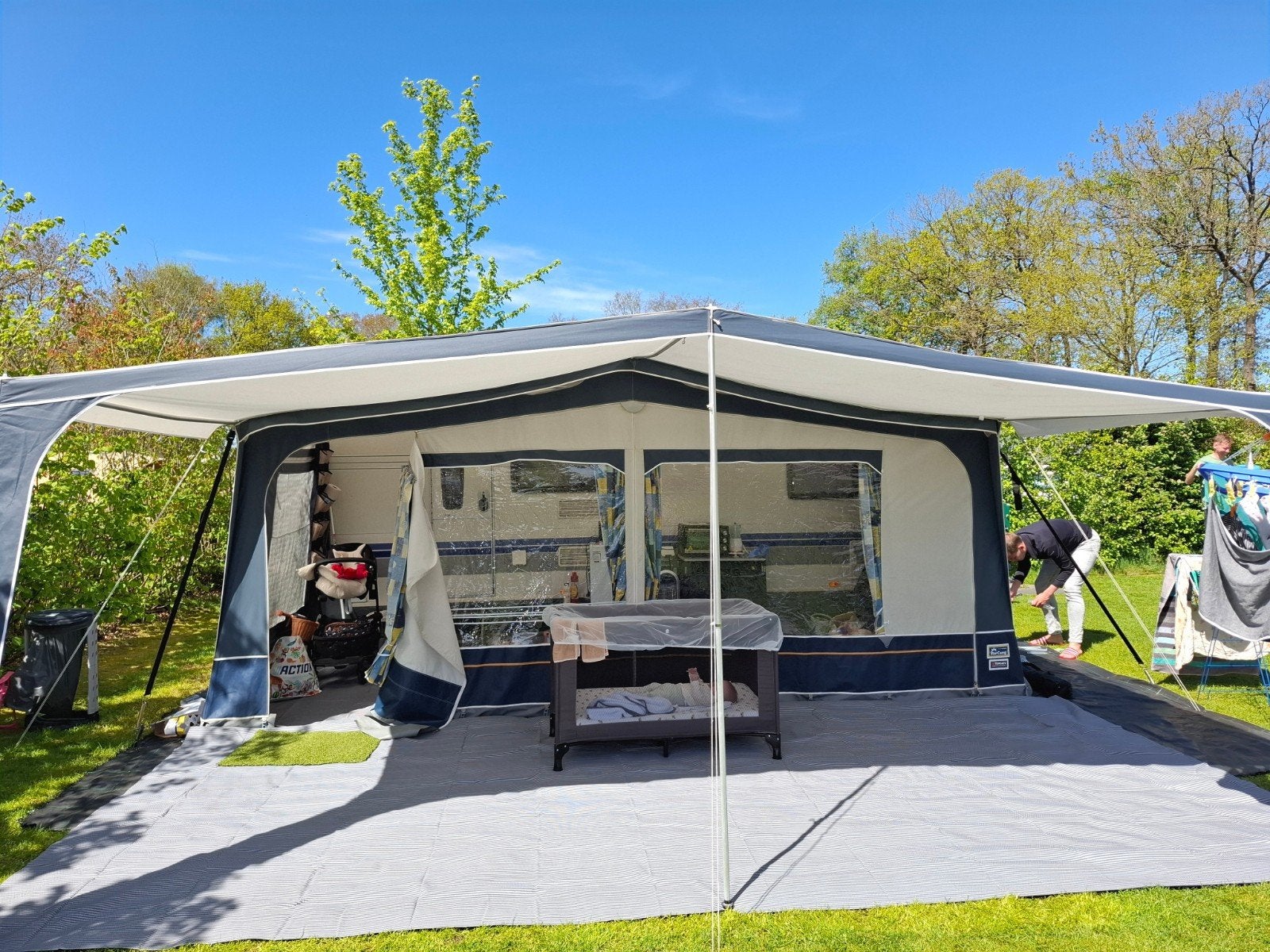 Starcamp merano maat 13 + luifel, Caravans en Kamperen, Ophalen, Gebruikt, Starcamp