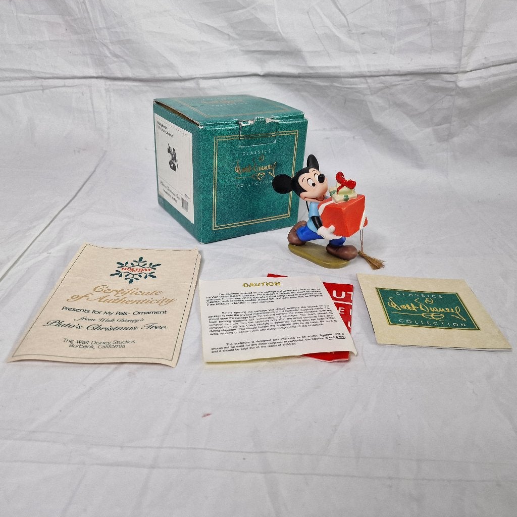 WDCC Disney Presents for my pals ornament vintage 1995 kerst, Ophalen of Verzenden, Mickey Mouse, Zo goed als nieuw, Beeldje of Figuurtje