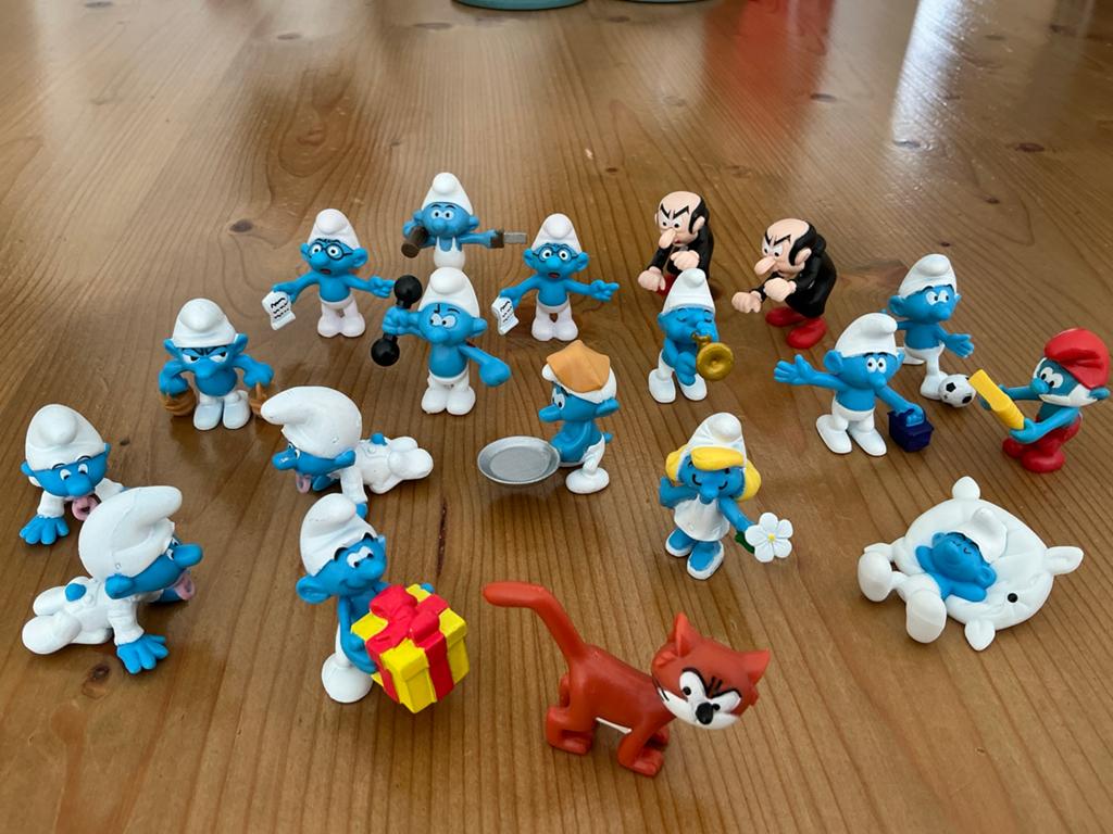 Grote collectie Smurfen beeldjes met Gargamel en Azraël, Ophalen of Verzenden, Zo goed als nieuw, Verschillende Smurfen, Poppetje, Figuurtje of Knuffel