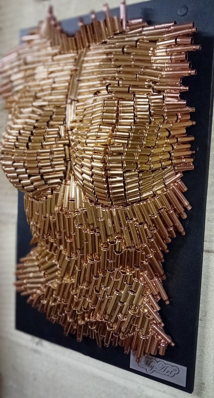 sculpture/beeld vrouwe buste van lege hulzen, Ophalen of Verzenden