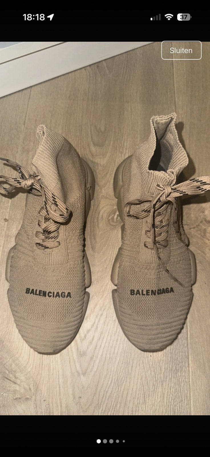 Balenciaga Speed Trainer Sneakers - Beige - Maat 36, Kleding | Dames, Schoenen, Ophalen of Verzenden, Gedragen, Beige, Sneakers of Gympen