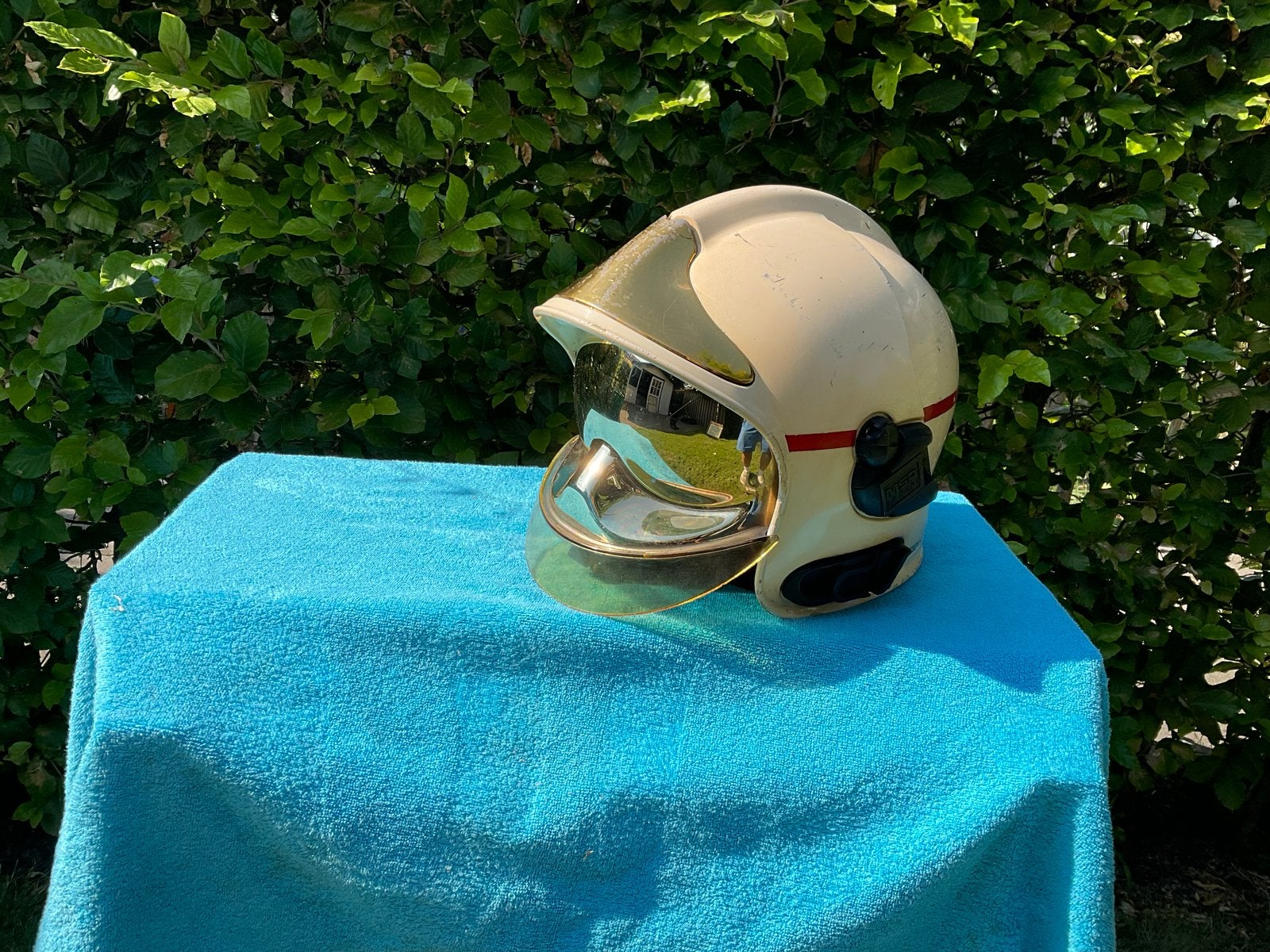 MSA Gallet F1 Brandweerhelm - Gebruikt, Ophalen of Verzenden, Gebruikt