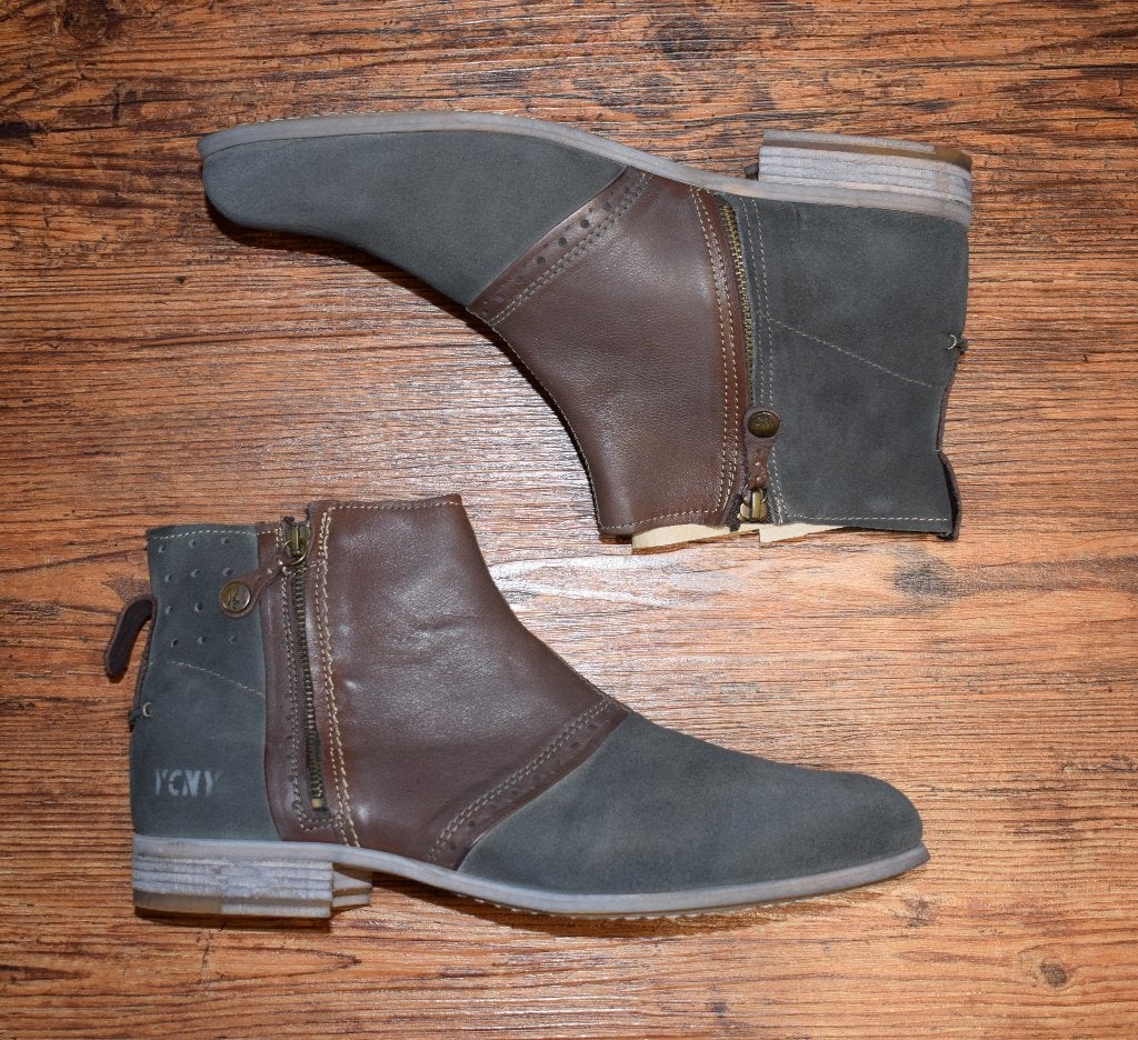 YELLOW CAB - leren enkelboots Tanner antraciet - maat 41, Overige kleuren, Boots, Nieuw, Ophalen of Verzenden