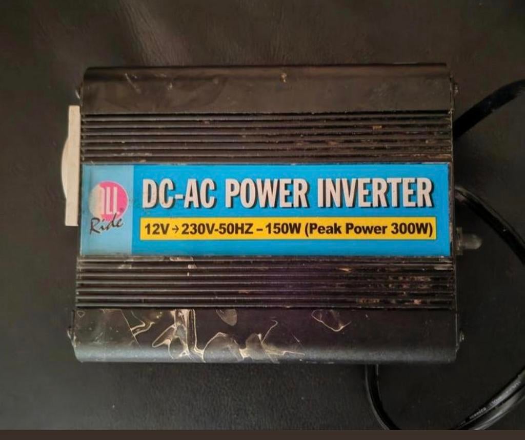 12V ➡️ 230V Omvormer inverter 150W / 300W Peak Auto Camping, Verzenden, Gebruikt