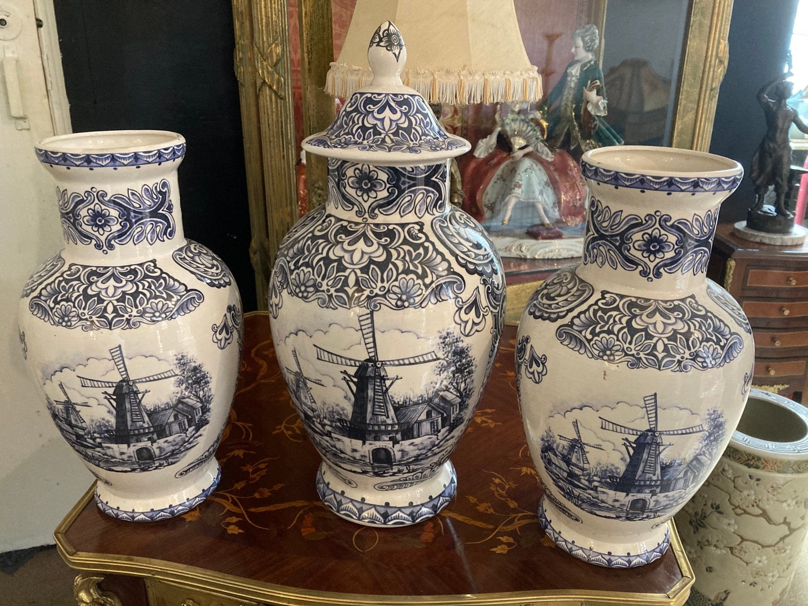 Delfs Blauw kaststel 40 cm hoog, Ophalen