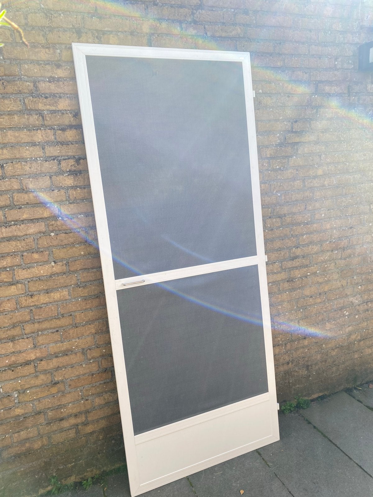 Unilux vaste scharnierende hordeur met petscreen gaas, Ophalen, Gebruikt, Minder dan 80 cm, Hordeur