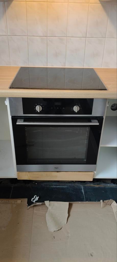 Inbouw inductie kookplaat met oven (400V), Witgoed en Apparatuur, Ovens, Gebruikt, Inbouw, Oven met grill, 60 cm of meer, 60 cm of meer