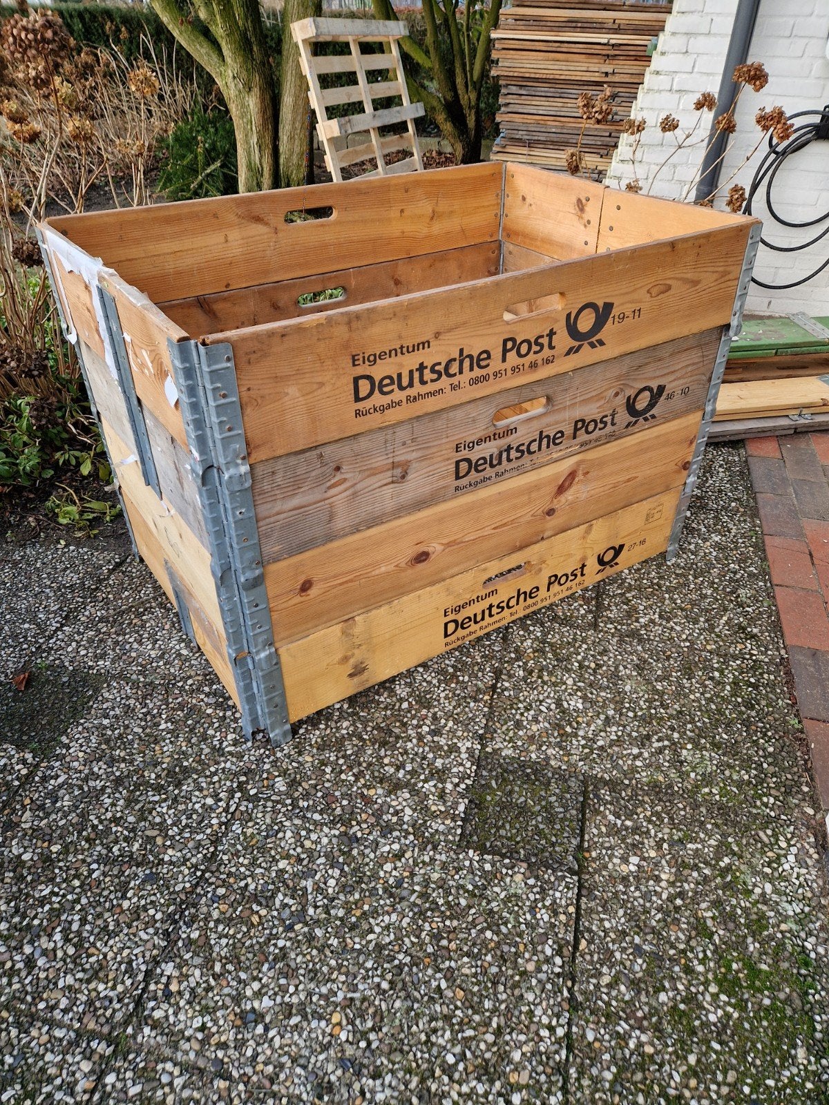 Palletranden 120x80x20cm ideaal voor opslag haardhout, Ophalen