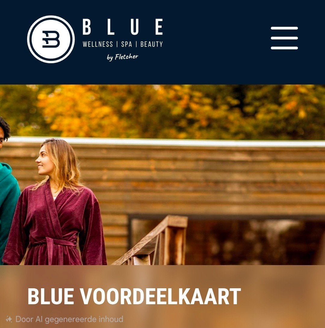 Toegangstickets Blue Wellness Sauna's (e-tickets), Eén persoon, Cadeaubon, Spa of Sauna