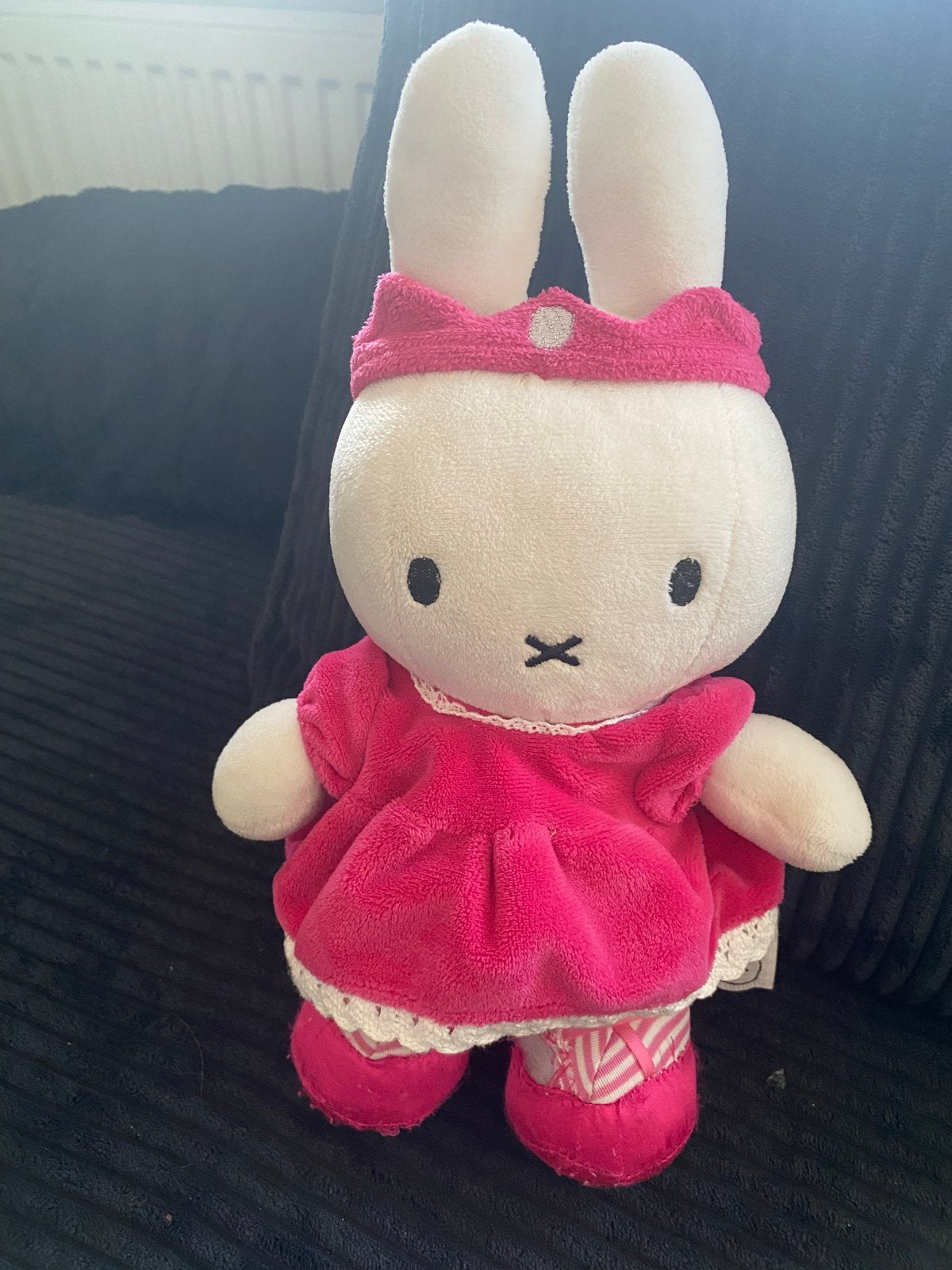 Nijntje meisjesfiguur knuffel met roze jurk, Gebruikt, Konijn, Nijntje, Ophalen of Verzenden