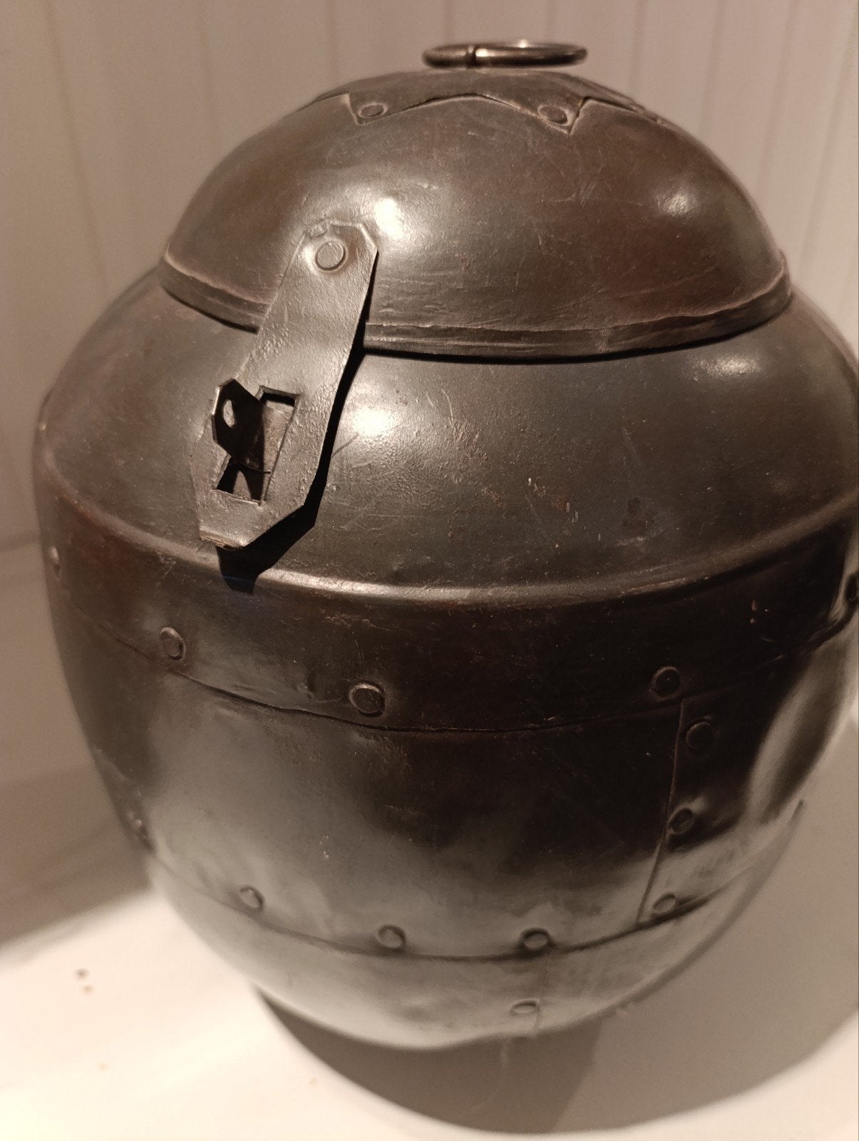 Indiase metalen voorraadpot met deksel, Ophalen of Verzenden