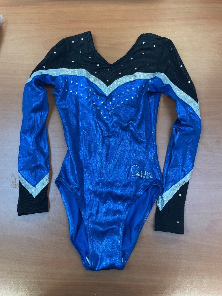 Quatro turnpakje met lange mouwen – maat 146/152, Blauw, Ophalen of Verzenden, Zo goed als nieuw, Turnpak(je)