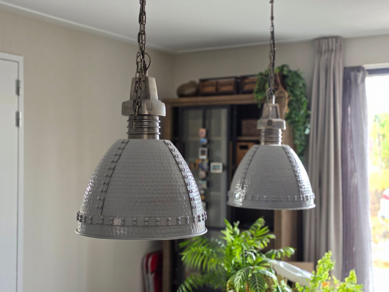 Riviera Maison Baltimore maat L hanglampen set, Ophalen, E27 (groot), Zo goed als nieuw, Metaal