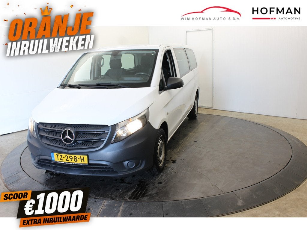Mercedes-Benz Vito 109 BT Extra Lang 9 Pers 2+2+2+3 € 1824, Auto's, Mercedes-Benz, Voorwielaandrijving, Gebruikt, Euro 6, Wit