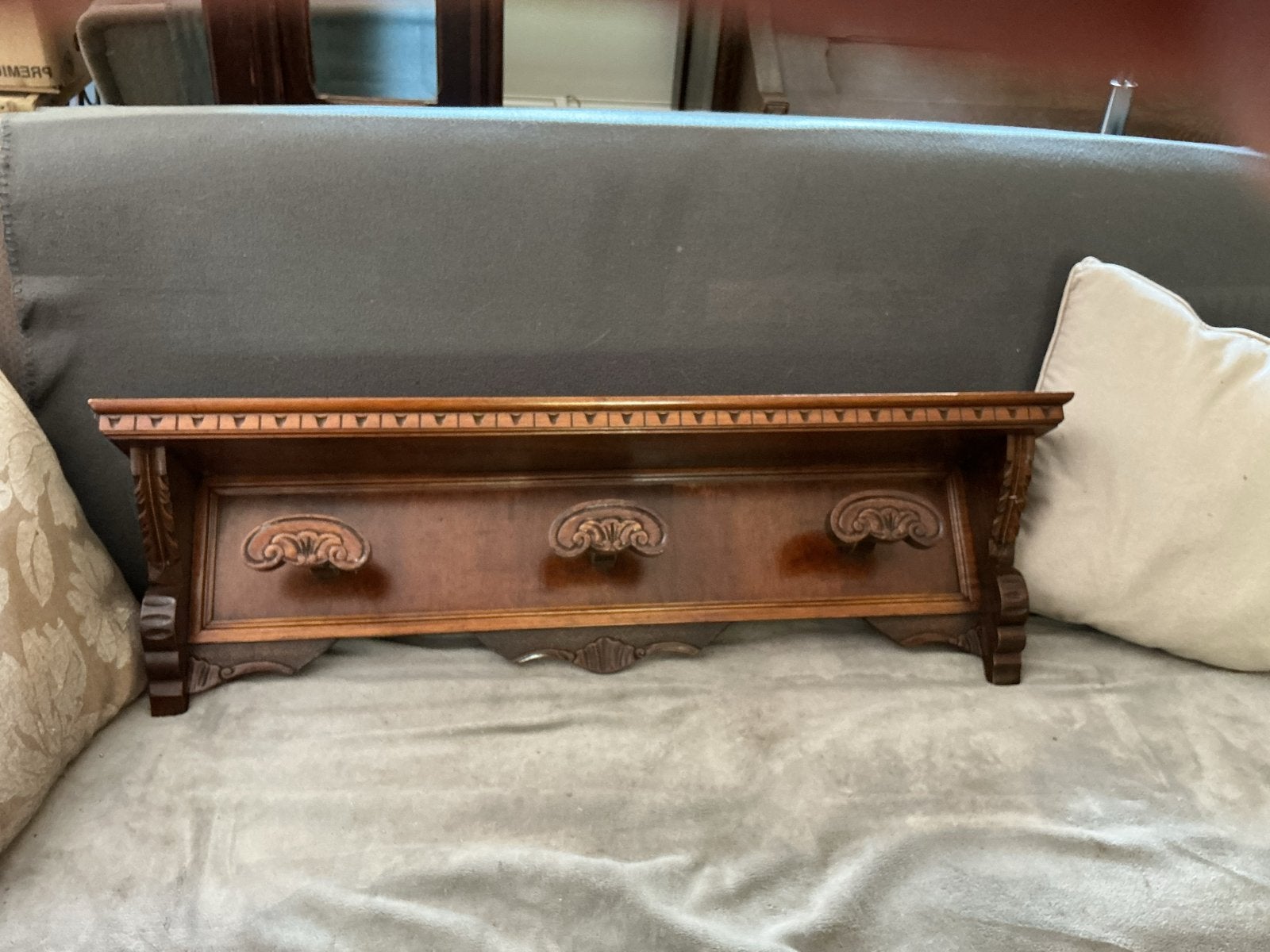 Antieke kapstok met plank - 100x28x18 cm, Ophalen