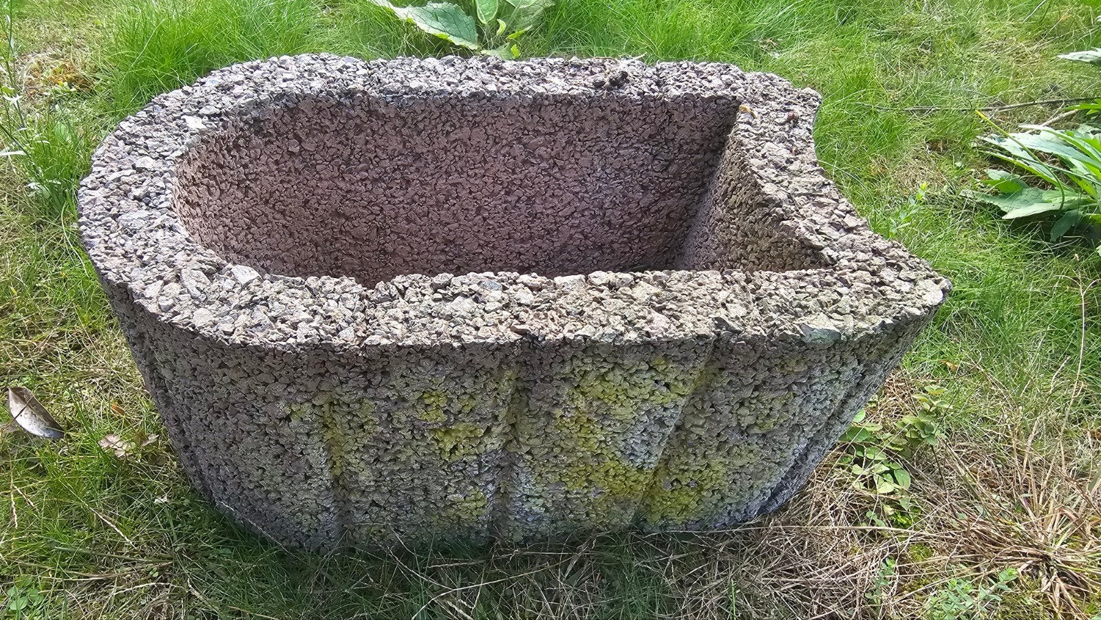 BETONNEN BLOEMBAKKEN., Tuin en Terras, Ophalen, Gebruikt, Rond, Minder dan 30 cm
