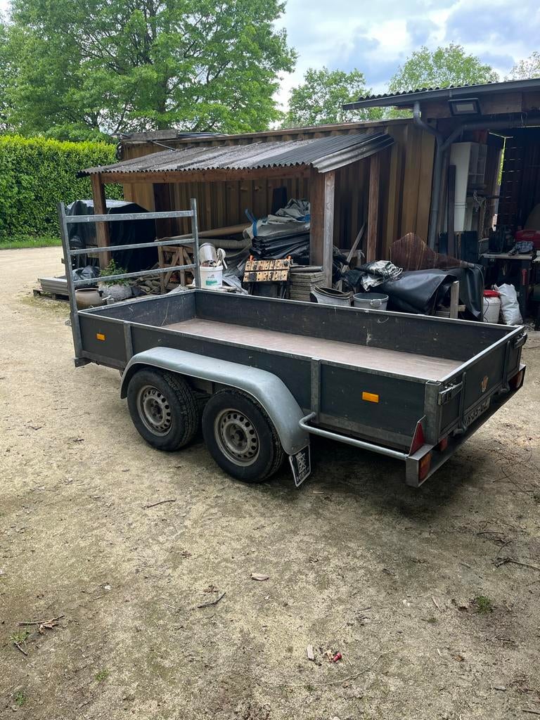 Robuuste Anssems aanhangwagen met dubbele as, Auto diversen, Aanhangers en Bagagewagens, Ophalen, Gebruikt