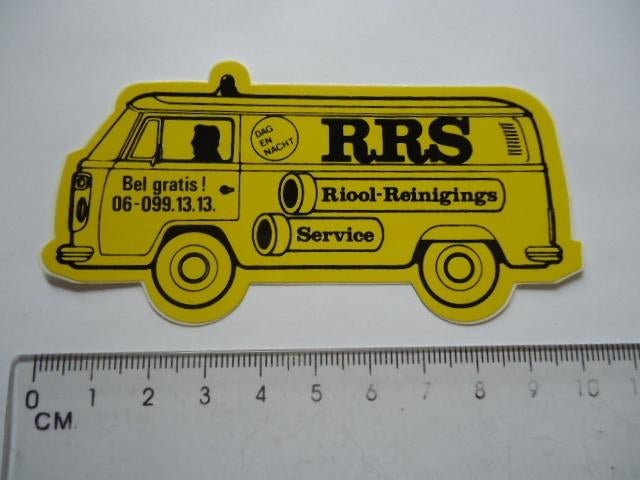 sticker oud VW autobus rrs volkswagen auto bus bestelbus, Verzamelen, Stickers, Verzenden, Zo goed als nieuw, Auto of Motor