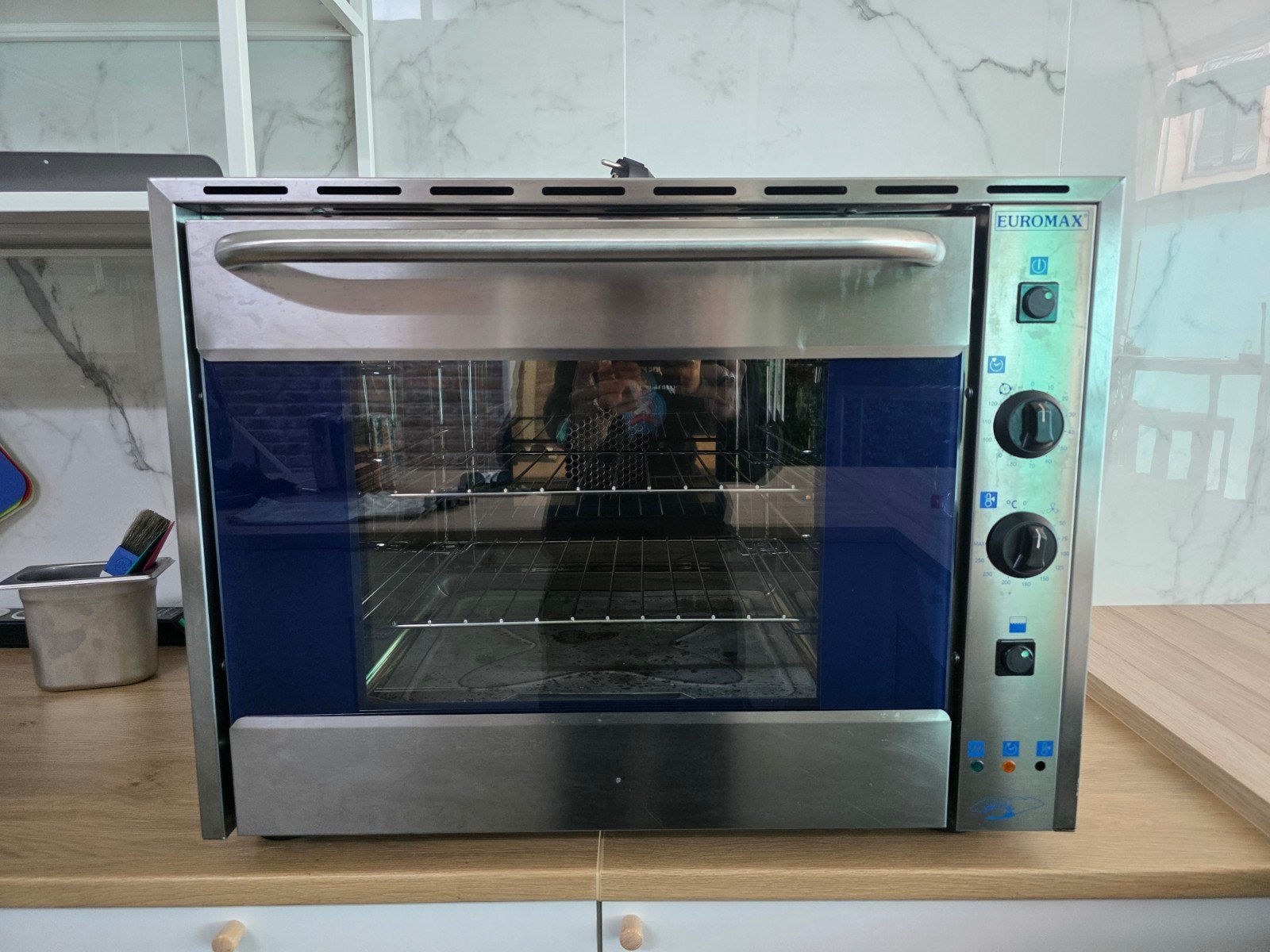 Gebruikte Euromax-oven - Goede staat, Witgoed en Apparatuur, Ovens, Ophalen, 50 tot 55 cm, Hete lucht, Heteluchtoven