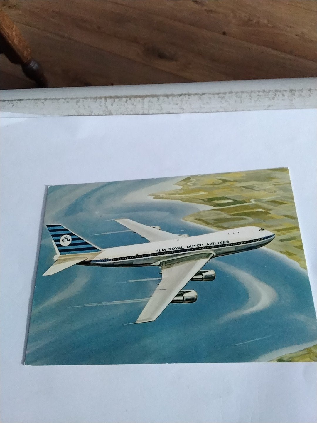 Vintage KLM Boeing 747 Jumbo Jet Ansichtkaart - Ongelopen, Ophalen of Verzenden