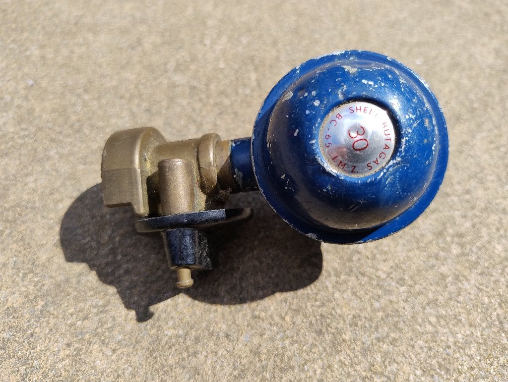 2 Klassieke Shell Butaangas drukregelaars 30mb BC65 + 1300, Ophalen of Verzenden, Gebruikt