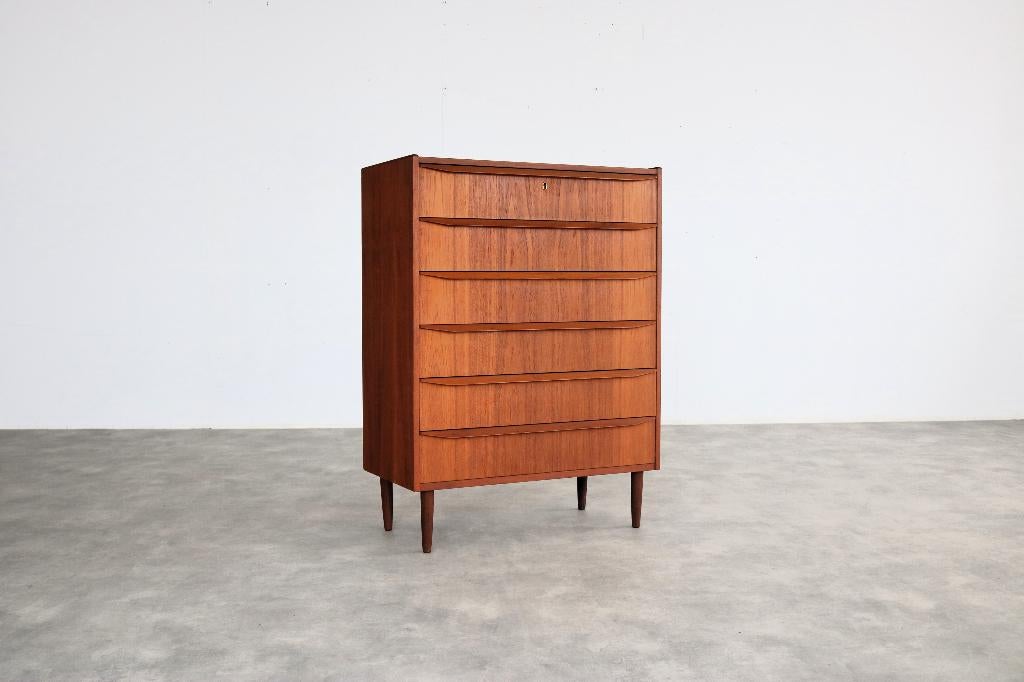 vintage ladenkast | teak | jaren 60 | Deens, Gebruikt, ., Teakhout, 3 of 4 laden