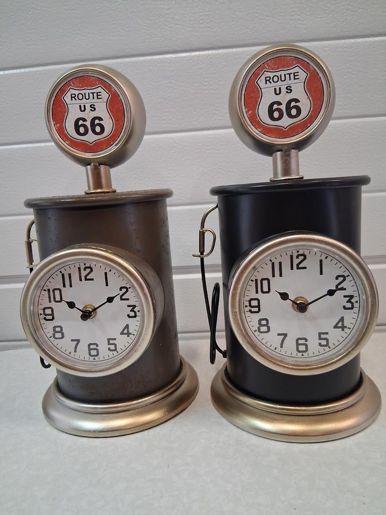 Benzinepomp tafelklok, Ophalen of Verzenden, Nieuw, Wandklok