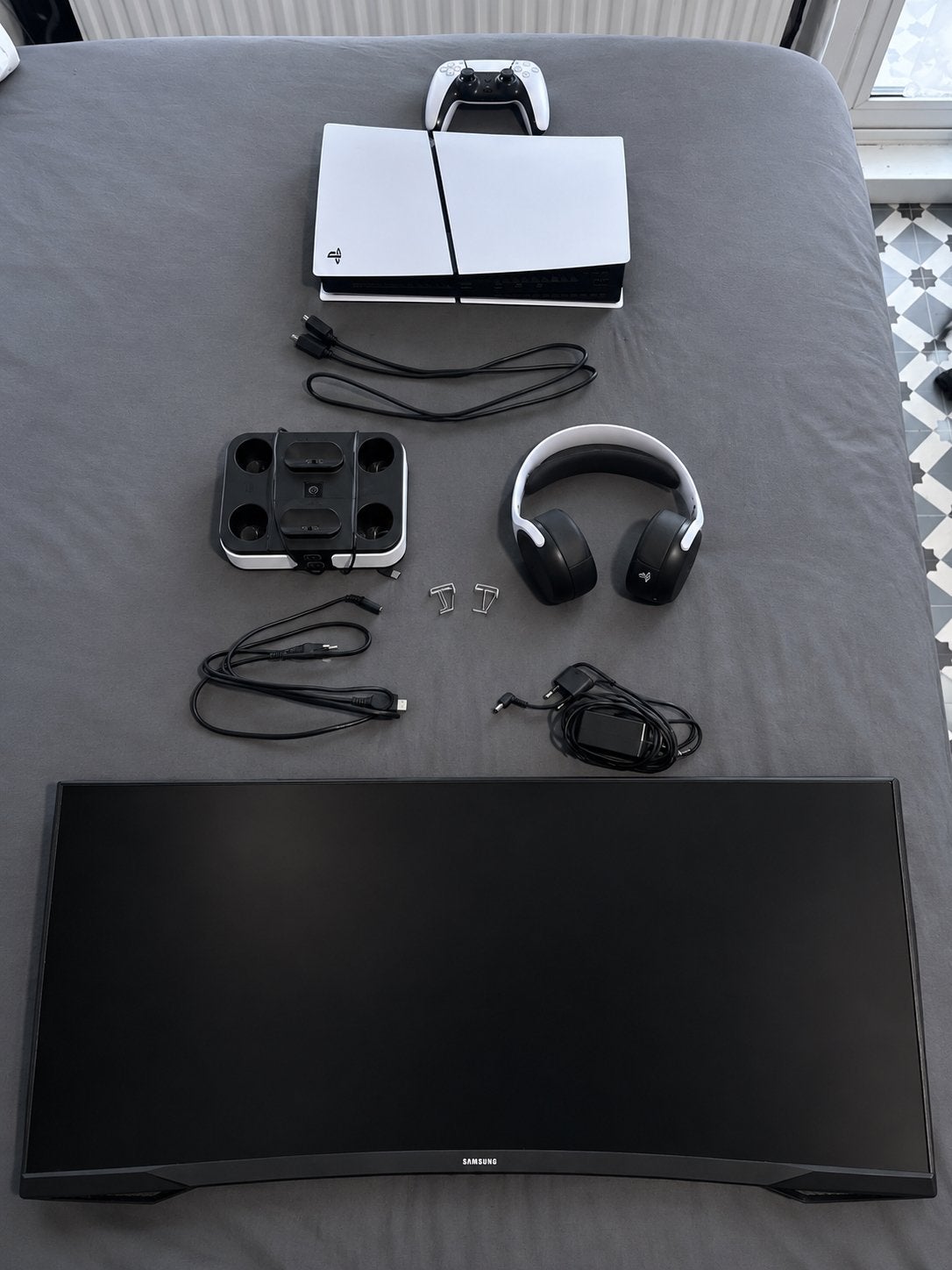 Ps5 slim, Samsung Oddyssey G5 Ultrawide + accesoires, Ophalen, Zo goed als nieuw, Sony PlayStation