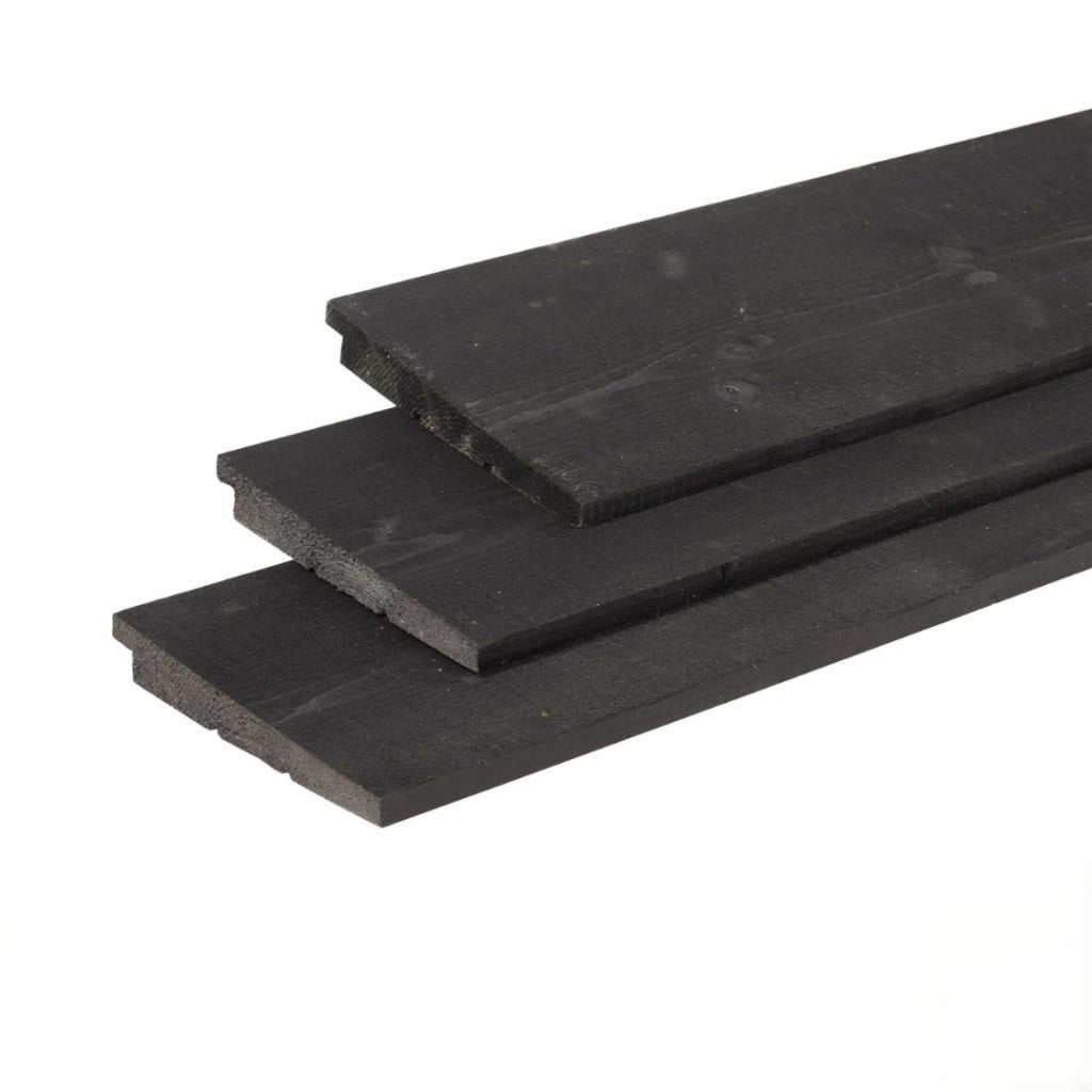 Zweeds rabat zwart, Douglas 27x195mm - Vanaf €13,05, Tuin en Terras, Ophalen, Nieuw, 250 cm of meer, Planken