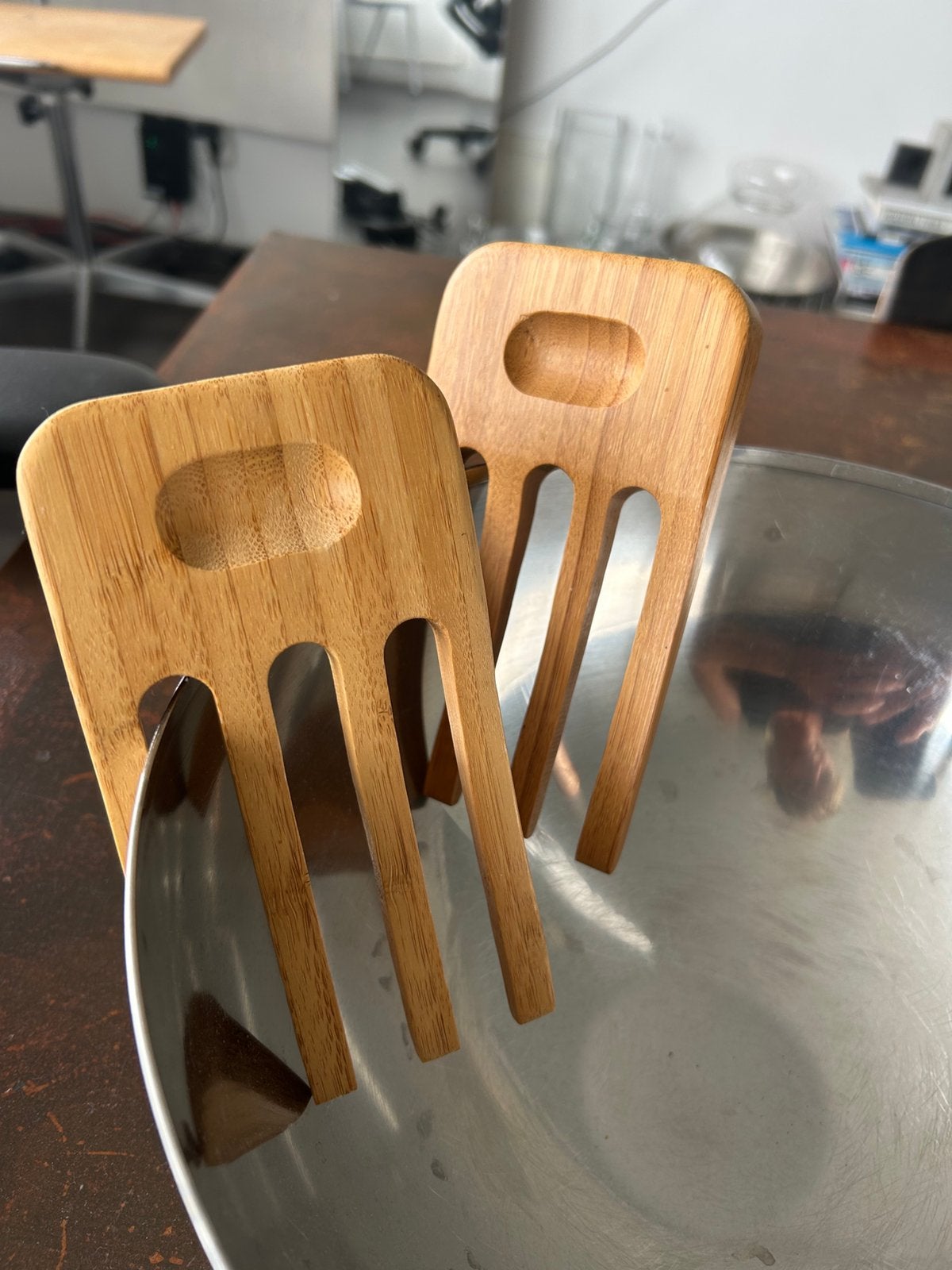 Scandinavische stijl houten sla couvert slalepels, Ophalen of Verzenden