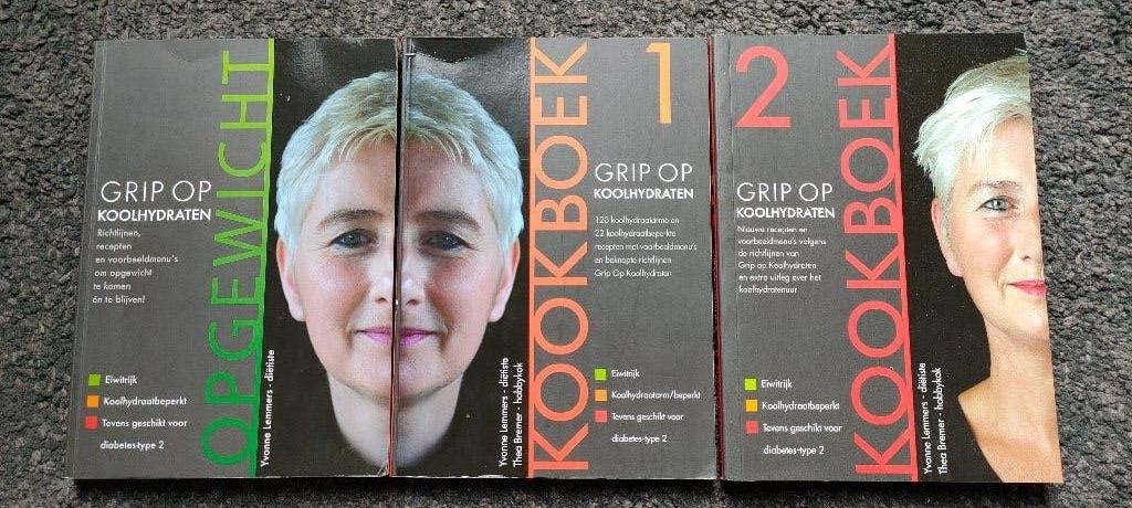 Boeken Grip op koolhydraten, Opgewicht, Kookboek 1/2 Lemmers, Boeken, Gezondheid, Dieet en Voeding, Ophalen of Verzenden, Zo goed als nieuw