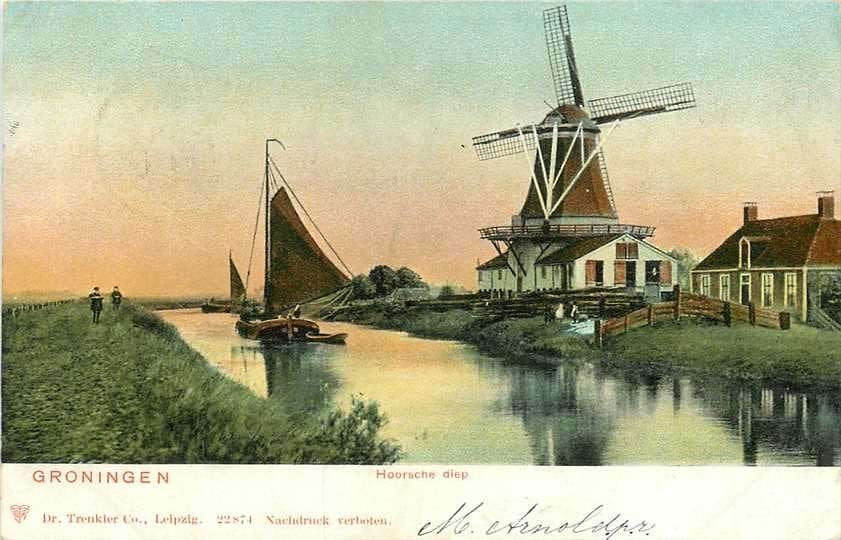 300-137-017 Groningen Hoornsche diep, Verzenden, Voor 1920, Groningen