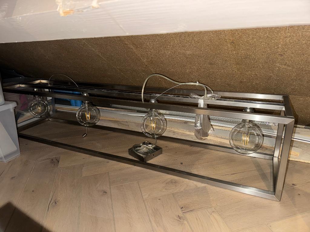 Hanglamp van Goossens voor boven de eettafel, Huis en Inrichting, Lampen | Hanglampen, Ophalen, Zo goed als nieuw, Metaal, Minder dan 50 cm