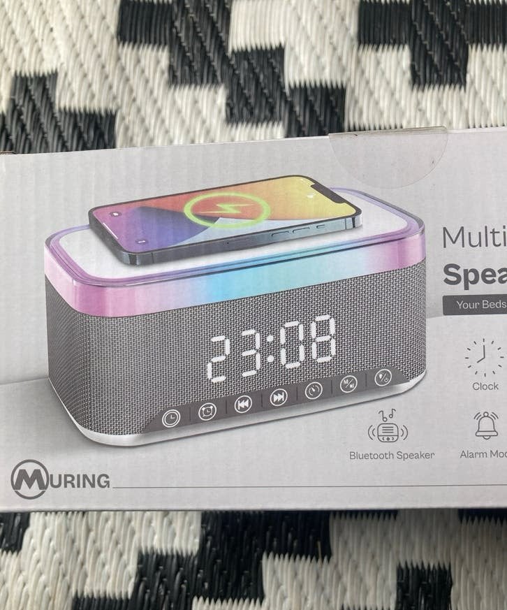 MURING Bluetooth Speaker met Klok en Oplader, Ophalen of Verzenden, Nieuw, Digitaal
