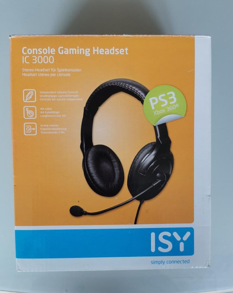 ISY IC 3000 Console Gaming Headset voor PS3 en Xbox 360, Zo goed als nieuw, Headset, Verstelbaar, Overige merken